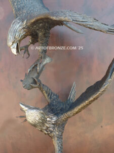 Team Commissary limited edition gallery bronze sculpture eagle by artist Michael Maiden