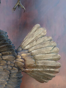 Team Commissary limited edition gallery bronze sculpture eagle by artist Michael Maiden