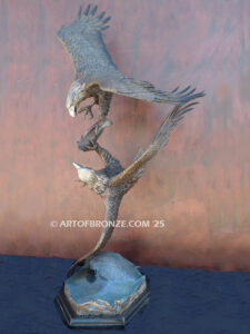 Team Commissary limited edition gallery bronze sculpture eagle by artist Michael Maiden