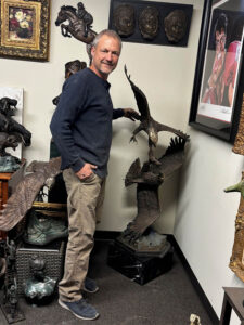 Team Commissary limited edition gallery bronze sculpture eagle by artist Michael Maiden