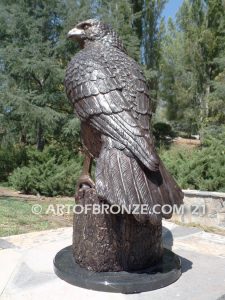 Watchtower bronze sculpture of hawk school Watchtower bronze sculpture of hawk school mascot for public artmascot for public art