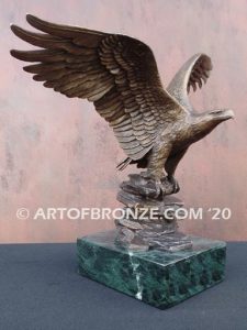 Wings of Justice sculpture of flying bald eagle corporate gift award