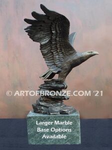 Wings of Justice sculpture of flying bald eagle corporate gift award