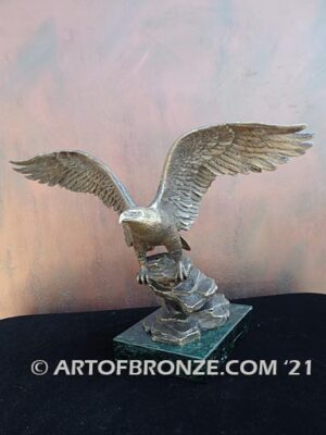 Wings of Justice sculpture of flying bald eagle corporate gift award