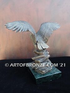 Wings of Justice sculpture of flying bald eagle corporate gift award