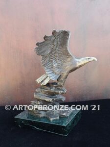 Wings of Justice sculpture of flying bald eagle corporate gift award
