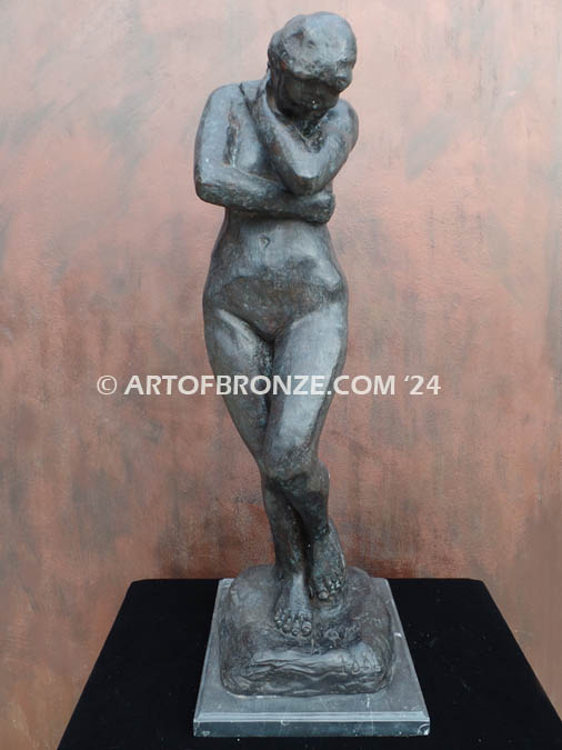 Eve modernist bronze sculpture after Auguste Rodin