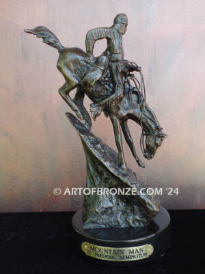 Mountain Man bronzes statue gift award after Frederic Remington