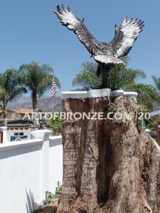 Thunder and Lightning bronze sculpture of eagle monument for public tree