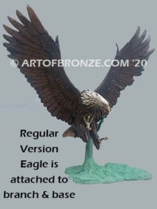 Thunder and Lightning bronze sculpture of eagle monument for public tree