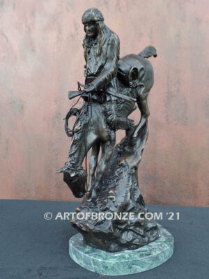 Mountain Man bronzes statue gift award after Frederic Remington