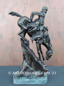 Mountain Man bronzes statue gift award after Frederic Remington