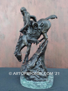 Mountain Man bronzes statue gift award after Frederic Remington