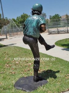 All Star Game Outdoor bronze sculpture of baseball pitcher in windup