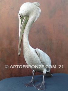 Standing Pelican sculpture pelican standing by British artist Brian Arthur