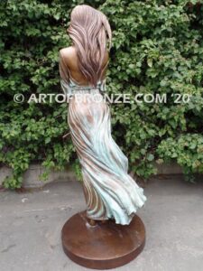 Divine Inspiration bronze sculpture of exotic and seductive woman for private gallery or public display