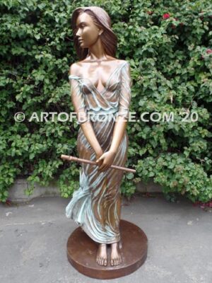 Divine Inspiration bronze sculpture of exotic and seductive woman for private gallery or public display