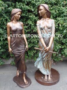 Divine Inspiration bronze sculpture of exotic and seductive woman for private gallery or public display