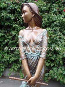 Divine Inspiration bronze sculpture of exotic and seductive woman for private gallery or public display