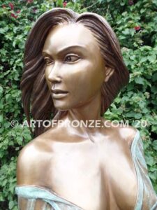 Divine Inspiration bronze sculpture of exotic and seductive woman for private gallery or public display