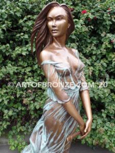 Divine Inspiration bronze sculpture of exotic and seductive woman for private gallery or public display