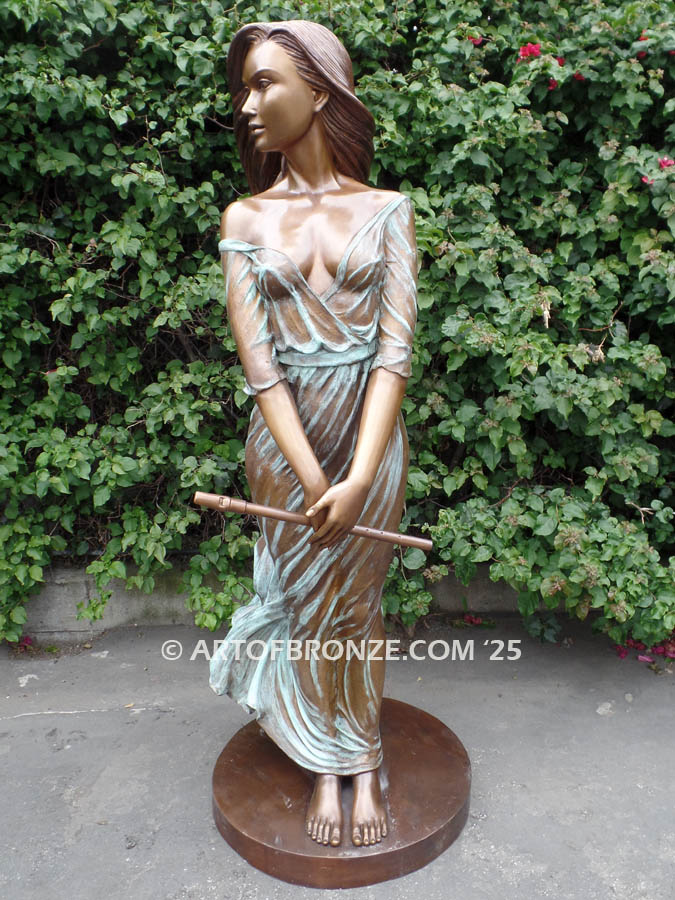 Divine Inspiration bronze sculpture of exotic and seductive woman for private gallery or public display