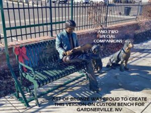 Morning Paper bronze sculpture of older man relaxing on bench with newspaper in lap