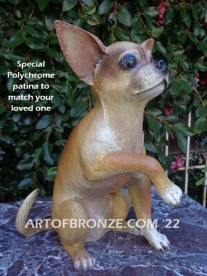 Unique high-end gallery custom bronze sculpture of pets likeness