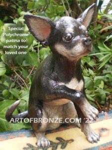Unique high-end gallery custom bronze sculpture of pets likeness