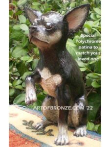 Unique high-end gallery custom bronze sculpture of pets likeness