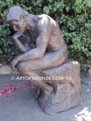 Thinker after Auguste Rodin’s Gates of Hell famous bronze museum casting