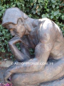 Thinker after Auguste Rodin’s Gates of Hell famous bronze museum casting