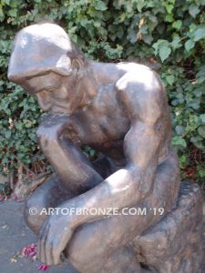 Thinker after Auguste Rodin’s Gates of Hell famous bronze museum casting