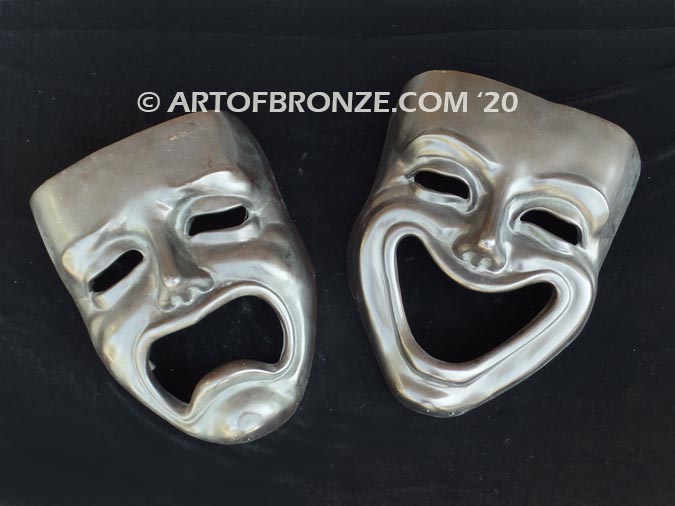 Comedy & Tragedy Bronze Masks - Thalia & Wall Art