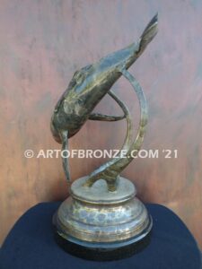 Tenderness indoor marine art bronze sculpture mother & calf humpback whale for home or office