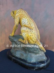 Territory Defender African Serengeti bronze cheetah sculpture for gallery, museum or private collector