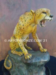 Territory Defender African Serengeti bronze cheetah sculpture for gallery, museum or private collector