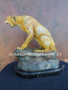 Territory Defender African Serengeti bronze cheetah sculpture for gallery, museum or private collector