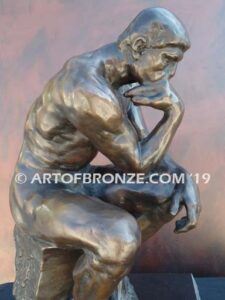 The Thinker bronze cast after Auguste Rodin’s famous centerpiece for the Gates of Hell