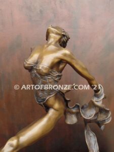 Dream the art of dance and ballet bronze sculpture showing movement of the human body