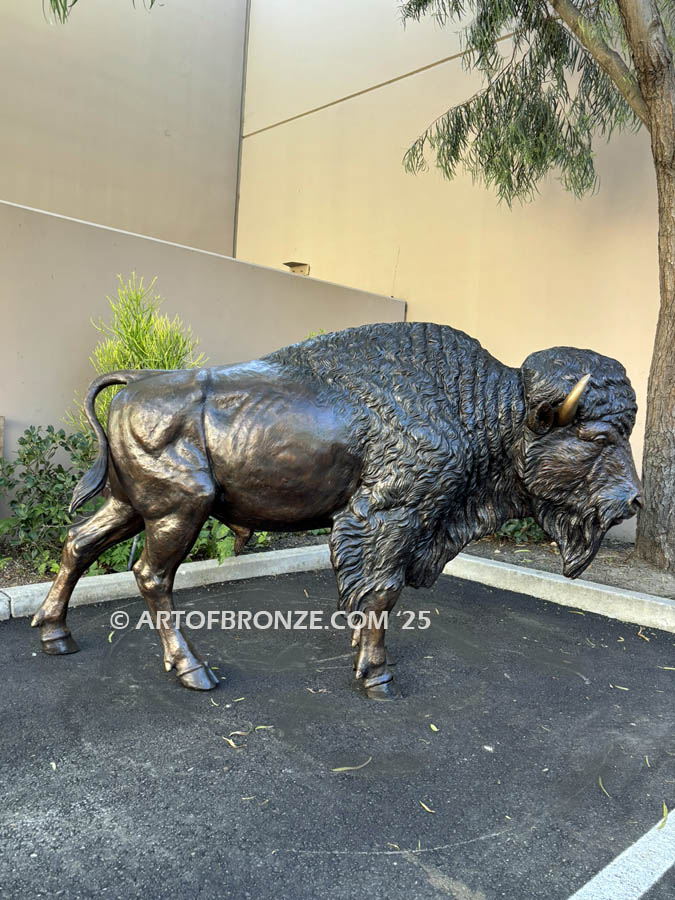 Legend of the Plains ¾ life-size standing bronze statue monument