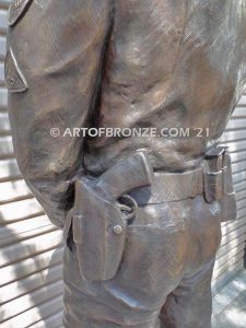 Forever Remembered bronze sculpture of life-size bronze memorial sculpture of police officer Nathan Heidelberg