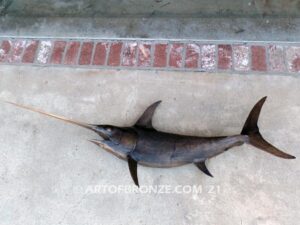 North Pacific Swordfish bronze offshore sportfishing marlin and sailfish fine art gallery sculpture