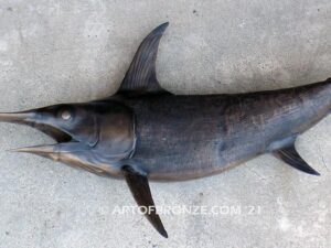 North Pacific Swordfish bronze offshore sportfishing marlin and sailfish fine art gallery sculpture