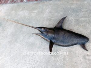 North Pacific Swordfish bronze offshore sportfishing marlin and sailfish fine art gallery sculpture