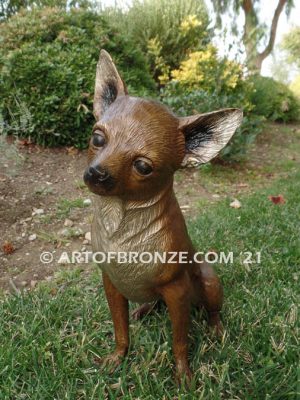 Chihuahua custom, gallery quality bronze sculpted dog pet statues