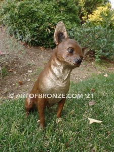 Chihuahua custom, gallery quality bronze sculpted dog pet statues