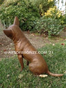 Chihuahua custom, gallery quality bronze sculpted dog pet statues