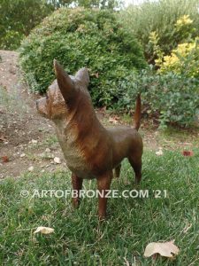 Chihuahua custom, gallery quality bronze sculpted dog pet statues