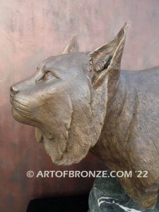 Willow Elementary high-quality bronze cast sculpture bobcat school mascot for graduating class